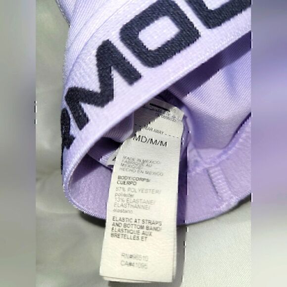 Under Armor Crossback Low Sports Bras, sz M, Bundle of Two (2), Black & Purple. - Picture 3 of 6